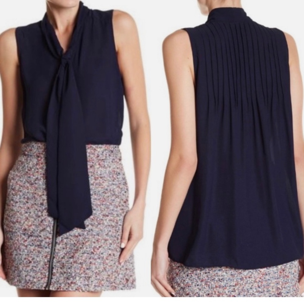 Parker Sleeveless Bow Tie Blouse NWT
